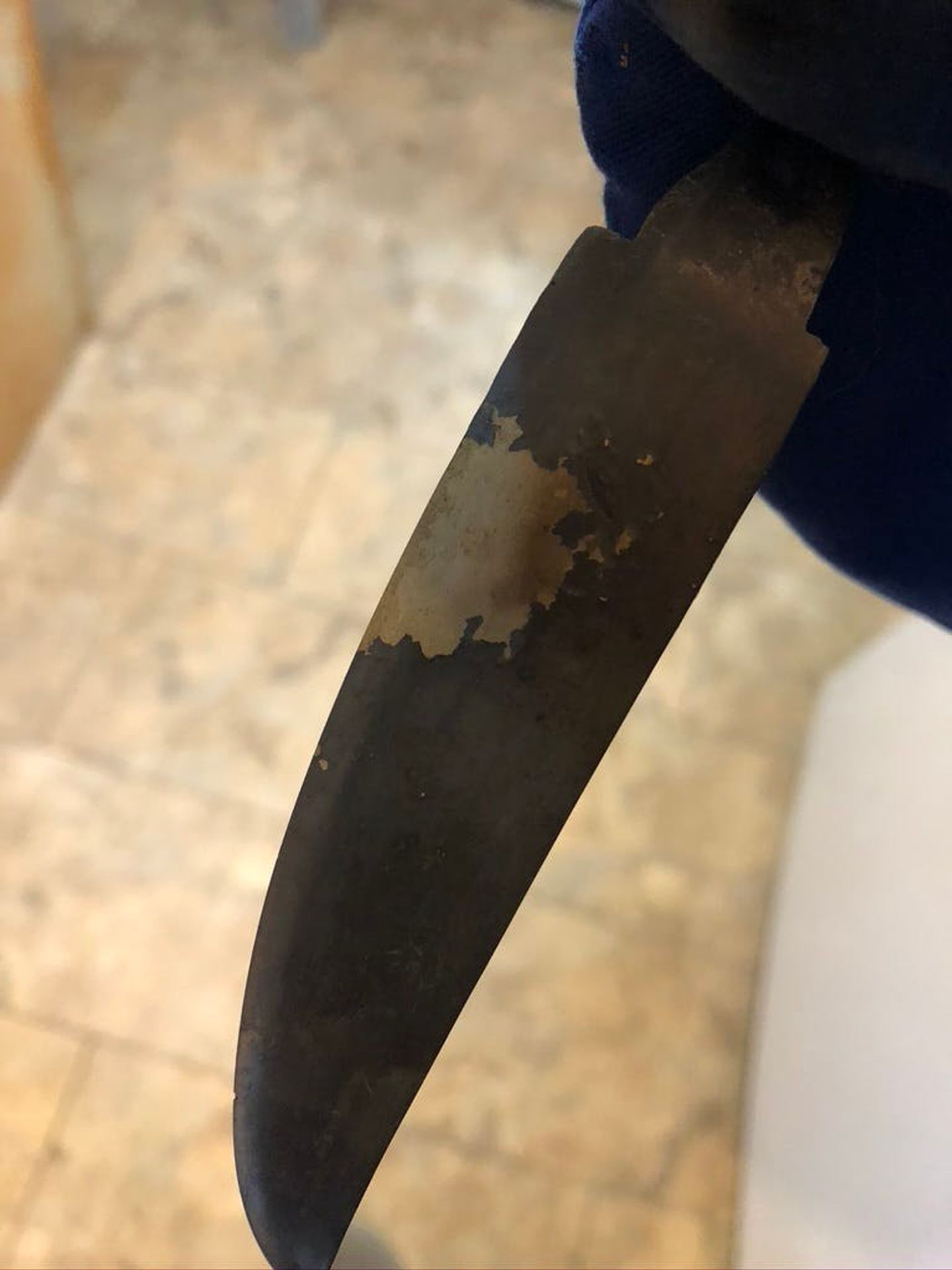 Knife after tempering