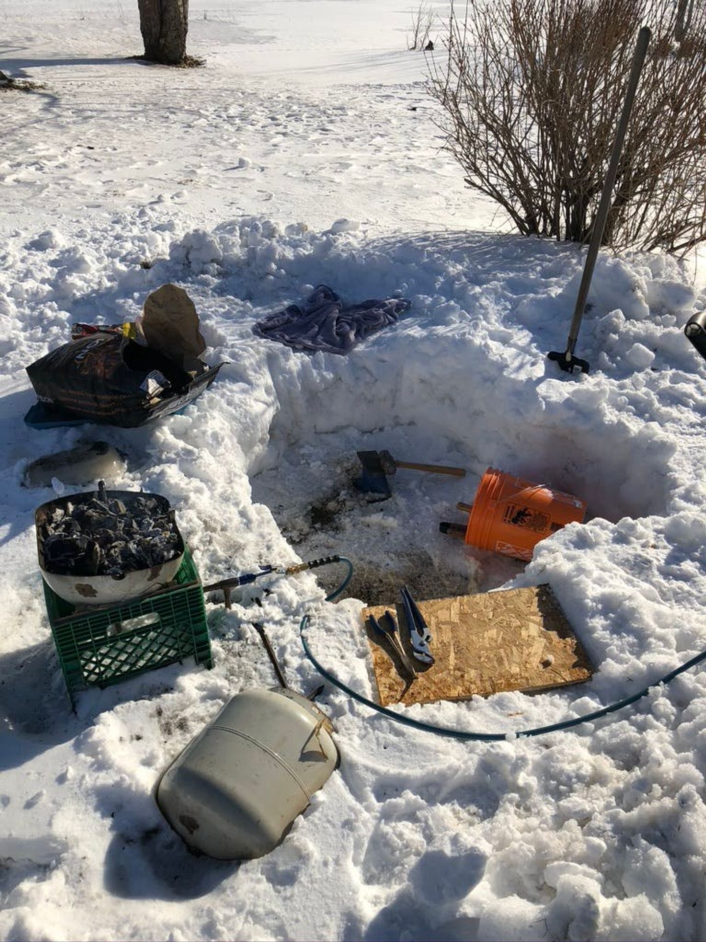 Forging in a pit of snow